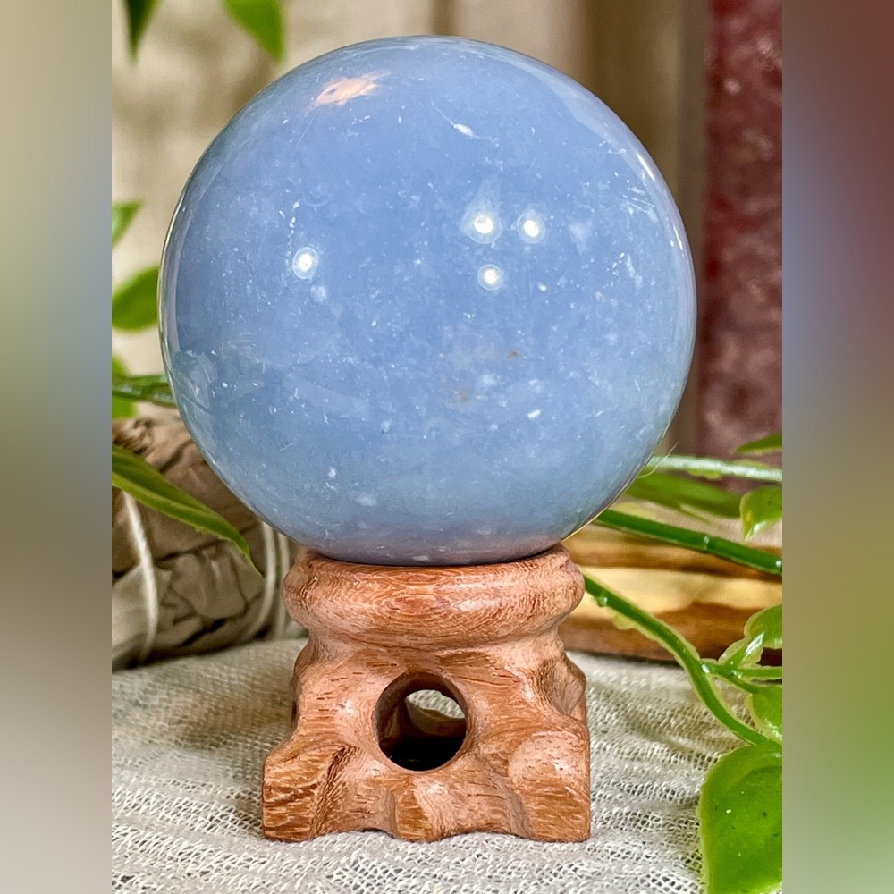 1078 Angelite Crystal Sphere